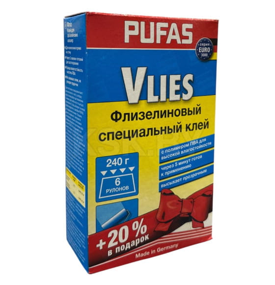 Клей обойный PUFAS Флизелиновый специальный 240г