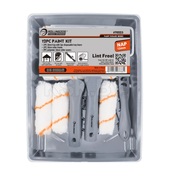 Набор малярный (12 предметов) Rollingdog Standard 70223 (70223) 