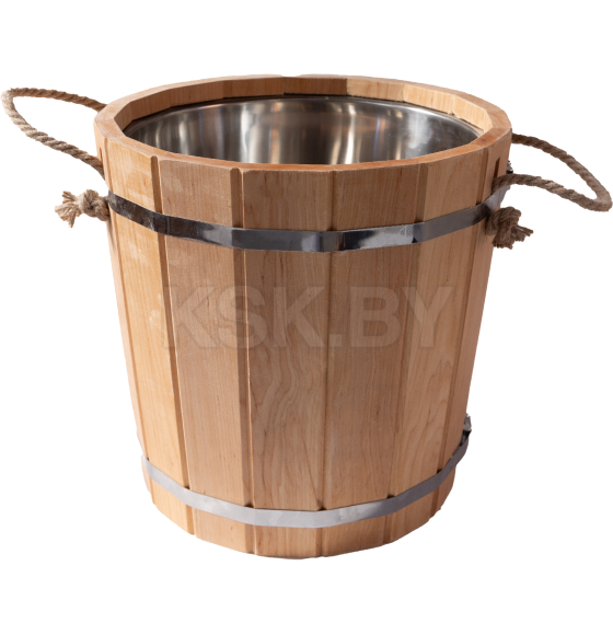 Запарник 10л с нержавеющей вкладкой покрытие льняным маслом ЗДНП-10 (ЗДНП-10) 