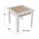 Стол раздвижной ХЬЮСТОН Тип 3 790(1480)*790, крафт золотой/белый (95337) 