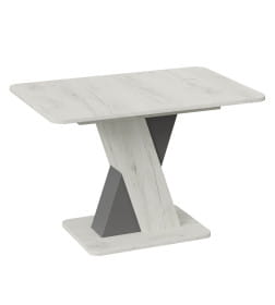 Стол обеденный ЛЮКСЕМБУРГ Тип 3, 1201(1581)*800, дуб крафт белый/серый, ТриЯ