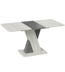 Стол обеденный ЛЮКСЕМБУРГ Тип 3, 1201(1581)*800, дуб крафт белый/серый, ТриЯ