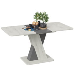 Стол обеденный ЛЮКСЕМБУРГ Тип 3, 1201(1581)*800, дуб крафт белый/серый, ТриЯ