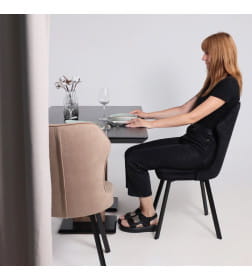 Стол ТОРОНТО, керамика 0 кат. 1400(1715)*800, Камень серый Greys black/Ель умбра