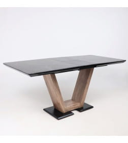 Стол ТОРОНТО, керамика 0 кат. 1400(1715)*800, Камень серый Greys black/Ель умбра