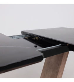 Стол ТОРОНТО, керамика 0 кат. 1400(1715)*800, Камень серый Greys black/Ель умбра