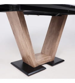 Стол ТОРОНТО, керамика 0 кат. 1400(1715)*800, Камень серый Greys black/Ель умбра