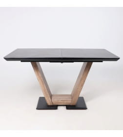 Стол ТОРОНТО, керамика 0 кат. 1400(1715)*800, Камень серый Greys black/Ель умбра