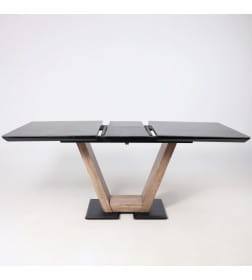 Стол ТОРОНТО, керамика 0 кат. 1400(1715)*800, Камень серый Greys black/Ель умбра