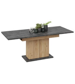 Стол раздвижной ДЕТРОЙТ Тип 1, 1504(2014)*850, ателье темный/дуб крафт золотой