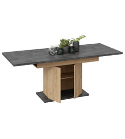 Стол раздвижной ДЕТРОЙТ Тип 1, 1504(2014)*850, ателье темный/дуб крафт золотой