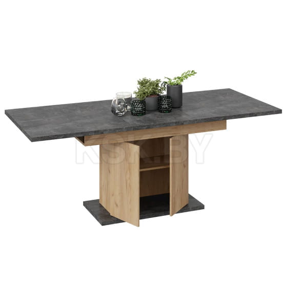 Стол раздвижной ДЕТРОЙТ Тип 1, 1504(2014)*850, ателье темный/дуб крафт золотой (115847) 