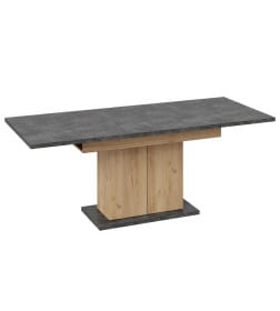 Стол раздвижной ДЕТРОЙТ Тип 1, 1504(2014)*850, ателье темный/дуб крафт золотой