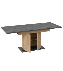 Стол раздвижной ДЕТРОЙТ Тип 1, 1504(2014)*850, ателье темный/дуб крафт золотой