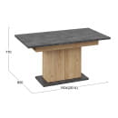 Стол раздвижной ДЕТРОЙТ Тип 1, 1504(2014)*850, ателье темный/дуб крафт золотой (115847) 