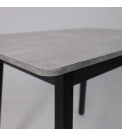 Стол TIRK RADIAL-94, раздвижной 94(126)х64, Серый сланец/Чёрный