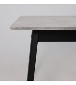 Стол TIRK RADIAL-94, раздвижной 94(126)х64, Серый сланец/Чёрный