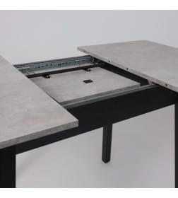 Стол TIRK RADIAL-94, раздвижной 94(126)х64, Серый сланец/Чёрный