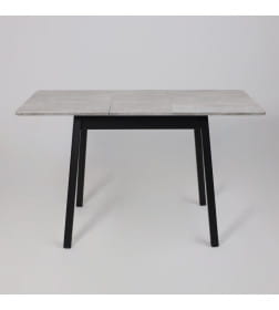 Стол TIRK RADIAL-94, раздвижной 94(126)х64, Серый сланец/Чёрный