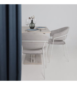 Стул AV 433, светло-серый бархат H-09/белый