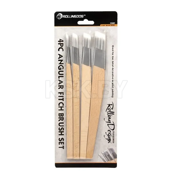 Набор кистей Rollingdog Design 6/12/18/25 мм Professional 10689 (10689) 