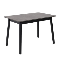 Стол TIRK RADIAL-110, раздвижной 110(142)х70 см, Дымчатая керамика/Чёрный