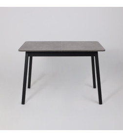 Стол TIRK RADIAL-110, раздвижной 110(142)х70 см, Дымчатая керамика/Чёрный