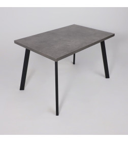 Стол BORG-120, раздвижной 120(160)х80 см, Дымчатая керамика/Чёрный