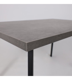Стол BORG-120, раздвижной 120(160)х80 см, Дымчатая керамика/Чёрный