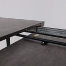 Стол BORG-120, раздвижной 120(160)х80 см, Дымчатая керамика/Чёрный (120046) 