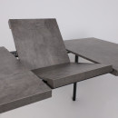 Стол BORG-120, раздвижной 120(160)х80 см, Дымчатая керамика/Чёрный (120046) 