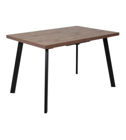 Стол BORG-120, раздвижной 120(160)х80 см, Дуб Веллингтон/Чёрный