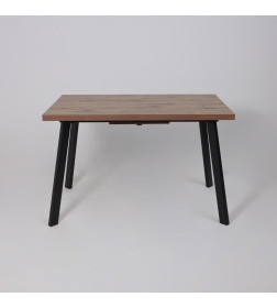 Стол BORG-120, раздвижной 120(160)х80 см, Дуб Веллингтон/Чёрный