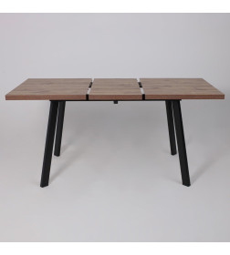 Стол BORG-120, раздвижной 120(160)х80 см, Дуб Веллингтон/Чёрный