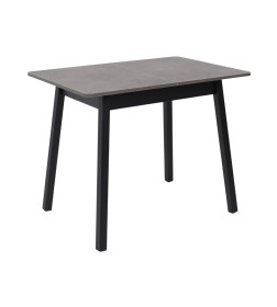 Стол TIRK RADIAL-94, раздвижной 94(126)х64 см, Дымчатая керамика/Чёрный