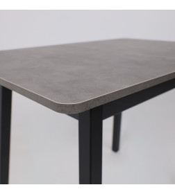 Стол TIRK RADIAL-94, раздвижной 94(126)х64 см, Дымчатая керамика/Чёрный