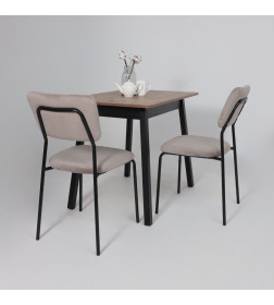 Стол TIRK RADIAL-94, раздвижной 94(126)х64 см, Дуб Веллингтон/Чёрный