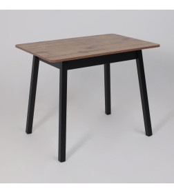 Стол TIRK RADIAL-94, раздвижной 94(126)х64 см, Дуб Веллингтон/Чёрный