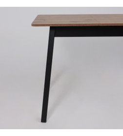 Стол TIRK RADIAL-94, раздвижной 94(126)х64 см, Дуб Веллингтон/Чёрный