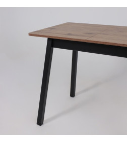 Стол TIRK RADIAL-94, раздвижной 94(126)х64 см, Дуб Веллингтон/Чёрный