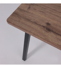 Стол TIRK RADIAL-94, раздвижной 94(126)х64 см, Дуб Веллингтон/Чёрный