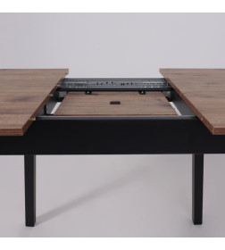 Стол TIRK RADIAL-94, раздвижной 94(126)х64 см, Дуб Веллингтон/Чёрный