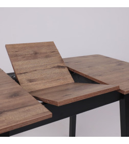 Стол TIRK RADIAL-94, раздвижной 94(126)х64 см, Дуб Веллингтон/Чёрный