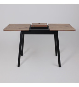 Стол TIRK RADIAL-94, раздвижной 94(126)х64 см, Дуб Веллингтон/Чёрный