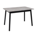 Стол TIRK RADIAL-110, раздвижной 110(142)х70, Серый сланец/Чёрный (120053) 