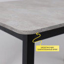 Стол TIRK RADIAL-110, раздвижной 110(142)х70, Серый сланец/Чёрный (120053) 