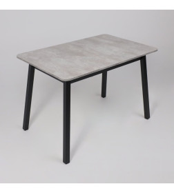 Стол TIRK RADIAL-110, раздвижной 110(142)х70, Серый сланец/Чёрный