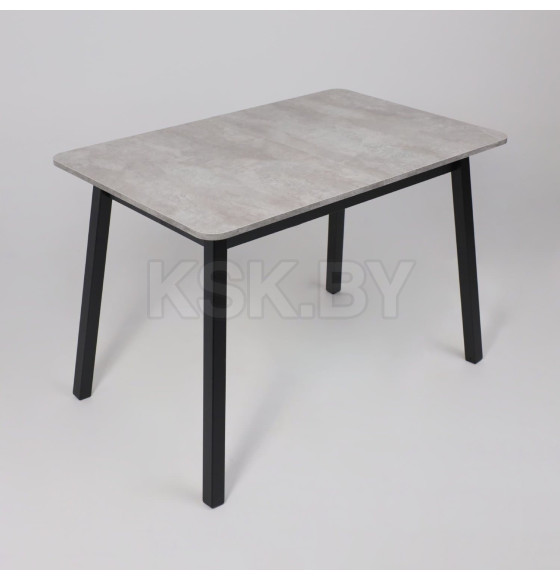 Стол TIRK RADIAL-110, раздвижной 110(142)х70, Серый сланец/Чёрный (120053) 