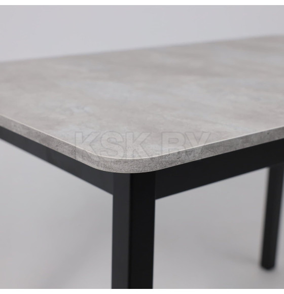 Стол TIRK RADIAL-110, раздвижной 110(142)х70, Серый сланец/Чёрный (120053) 