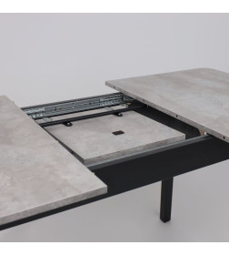 Стол TIRK RADIAL-110, раздвижной 110(142)х70, Серый сланец/Чёрный